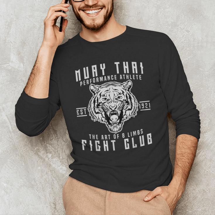 Muay Thai Thai Boxing Kickboxing Men's Long Sleeve T-Shirt Muay Thai Thai Boxing Kickboxing Men's Long Sleeve T-Shirt