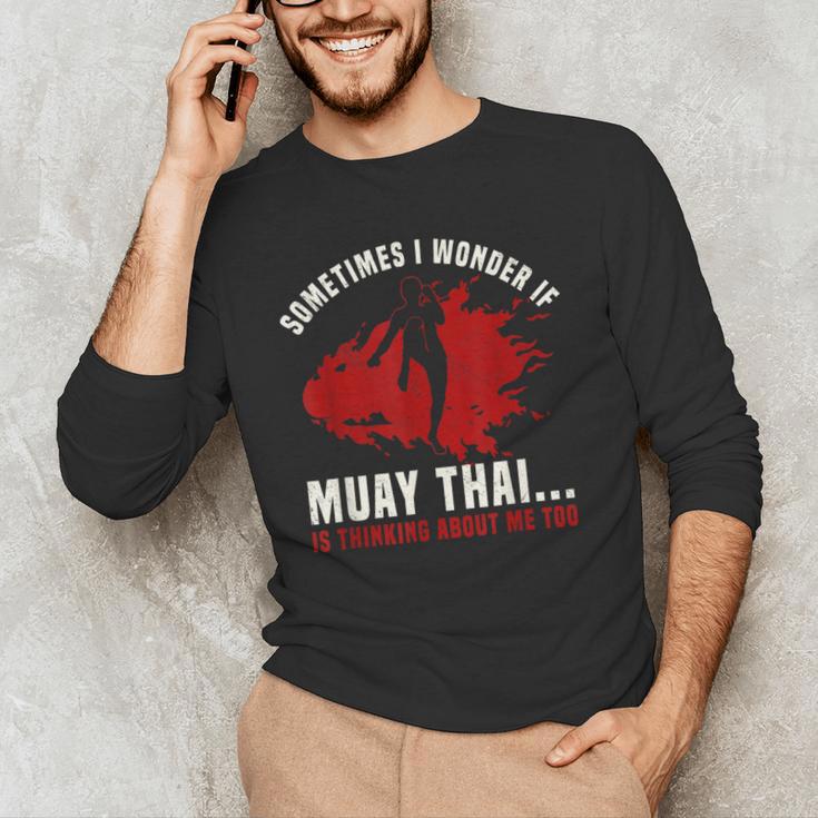 Muay Thai Boxing Teacher Kickboxing Martial Arts Instructor Men's Long Sleeve T-Shirt