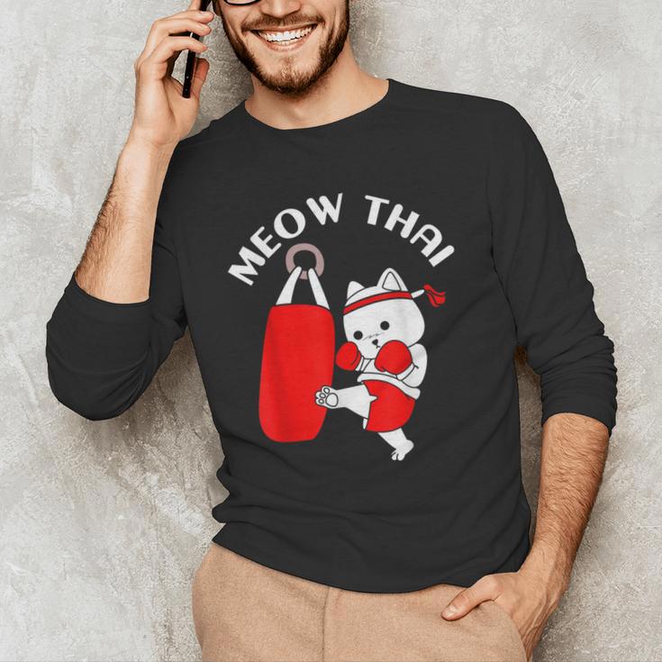 Muay Thai Cat Meow Thai Men's Long Sleeve T-Shirt Muay Thai Cat Meow Thai Men's Long Sleeve T-Shirt