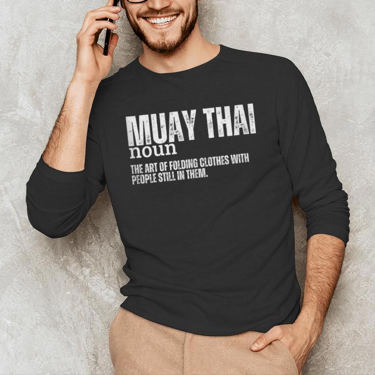 Muay Thai Definition Muay Thai Men's Long Sleeve T-Shirt Muay Thai Definition Muay Thai Men's Long Sleeve T-Shirt