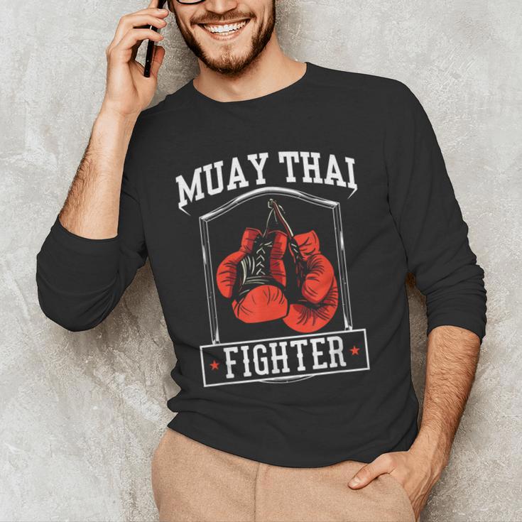 Muay Thai Fighter Hobby Boxing Martial Arts Men's Long Sleeve T-Shirt