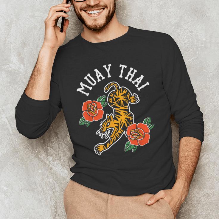 Muay Thai Fighter Hobby Martial Arts Boxing Men's Long Sleeve T-Shirt Muay Thai Fighter Hobby Martial Arts Boxing Men's Long Sleeve T-Shirt