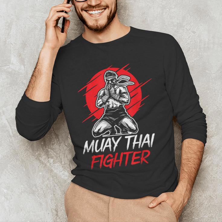Muay Thai Fighter Martial Arts Boxing Hobby Men's Long Sleeve T-Shirt