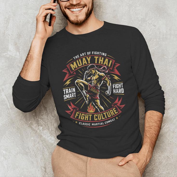 Muay Thai Fighter Training Thai Boxing Coach Men's Long Sleeve T-Shirt Muay Thai Fighter Training Thai Boxing Coach Men's Long Sleeve T-Shirt