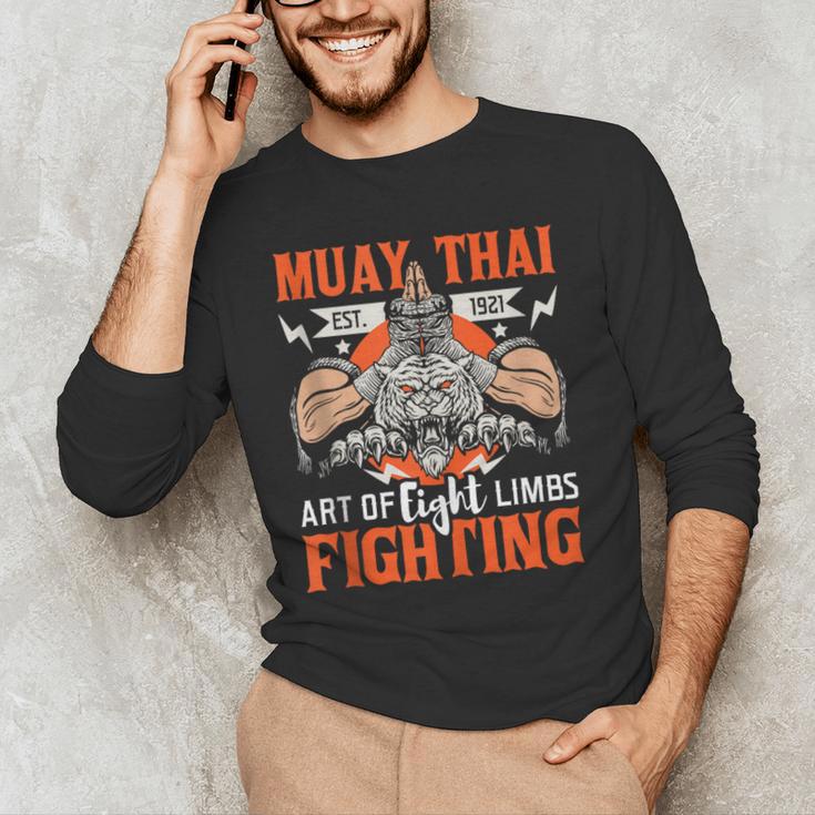 Muay Thai Fighting MMA Thai Boxing Mixed Martial Arts Men's Long Sleeve T-Shirt Muay Thai Fighting MMA Thai Boxing Mixed Martial Arts Men's Long Sleeve T-Shirt