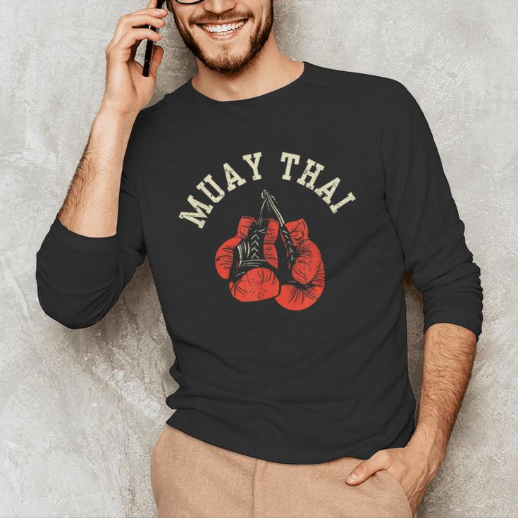 Muay Thai Hobby Boxing Fighter Martial Arts Men's Long Sleeve T-Shirt