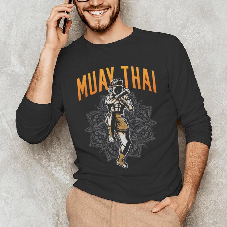Muay Thai Hobby Martial Arts Fighter Boxing Men's Long Sleeve T-Shirt