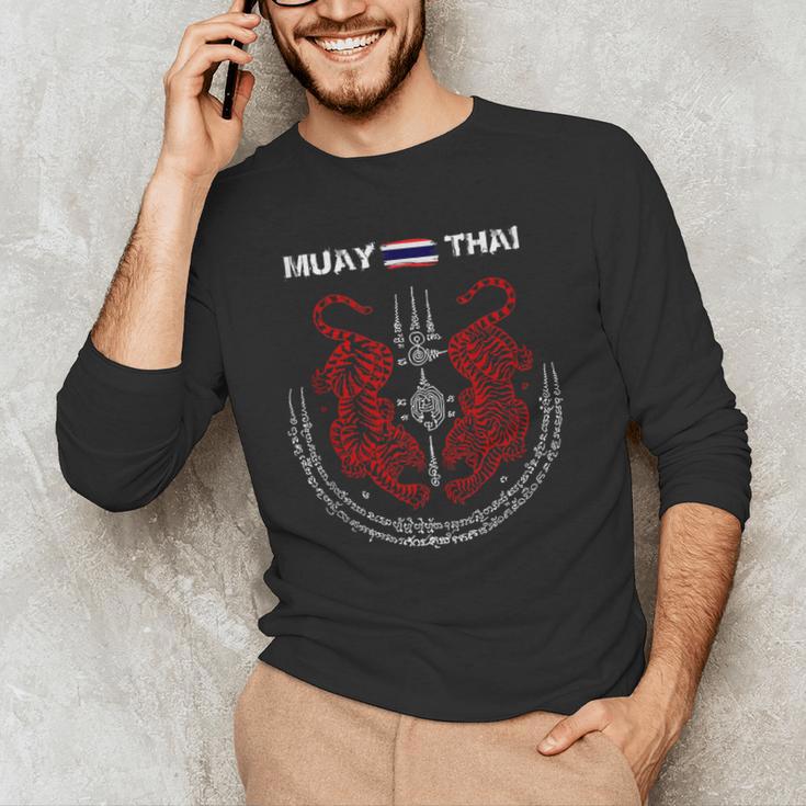 Muay Thai Kickboxing Thailand T-Shirt Men's Long Sleeve T-Shirt Muay Thai Kickboxing Thailand T-Shirt Men's Long Sleeve T-Shirt