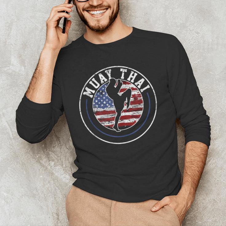 Muay Thai Kickboxing Vintage Men's Long Sleeve T-Shirt Muay Thai Kickboxing Vintage Men's Long Sleeve T-Shirt