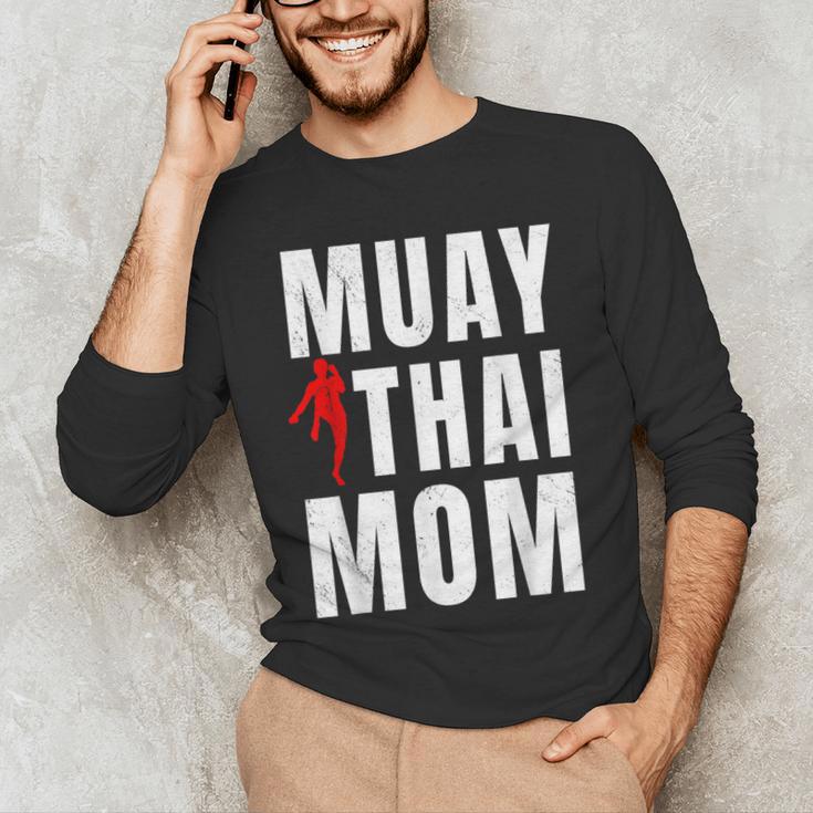 Muay Thai Mom Martial Artis Combat Sports Mother's Day Men's Long Sleeve T-Shirt