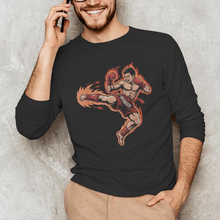 Muay Thai Mongkol Headband Minimal Clean Art Fighter Men's Long Sleeve T-Shirt Muay Thai Mongkol Headband Minimal Clean Art Fighter Men's Long Sleeve T-Shirt