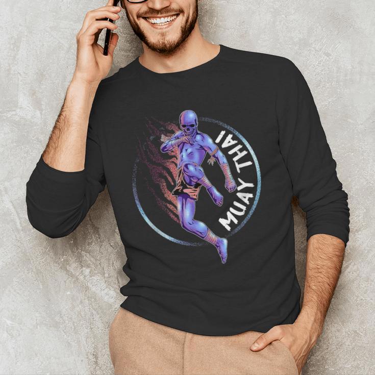 Muay Thai Skeleton Men's Long Sleeve T-Shirt Muay Thai Skeleton Men's Long Sleeve T-Shirt