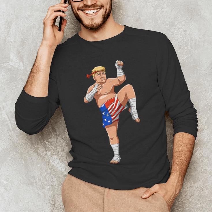 Muay Thai Trump Make Muay Thai Great Again Men's Long Sleeve T-Shirt Muay Thai Trump Make Muay Thai Great Again Men's Long Sleeve T-Shirt