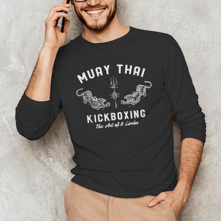 Muay Thai Twin Tigers MMA Warrior Fight Shirt Men's Long Sleeve T-Shirt