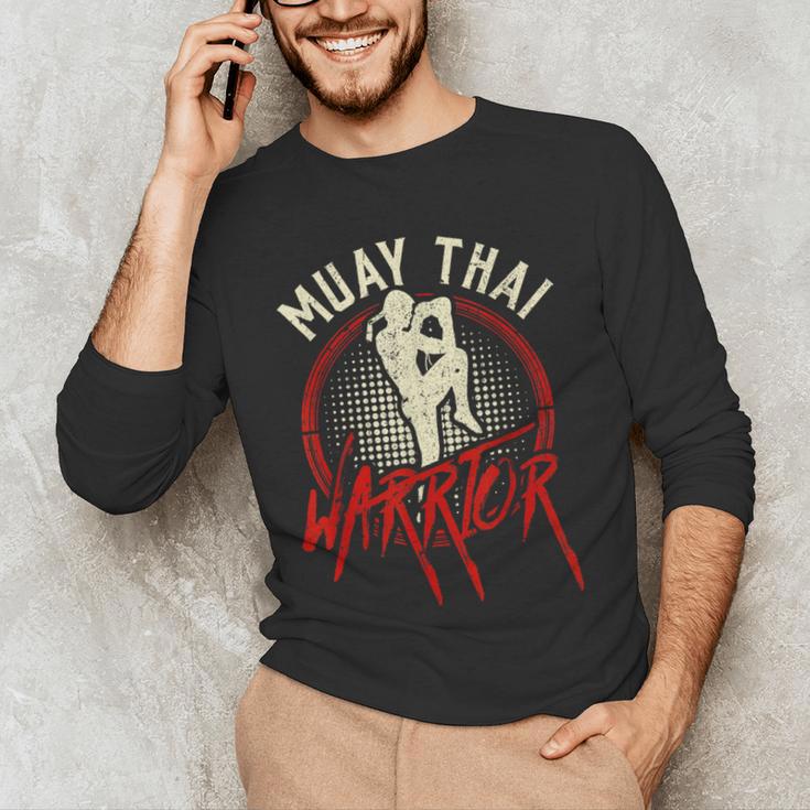 Muay Thai Warrior Fighter Boxing Martial Arts Hobby Men's Long Sleeve T-Shirt Muay Thai Warrior Fighter Boxing Martial Arts Hobby Men's Long Sleeve T-Shirt