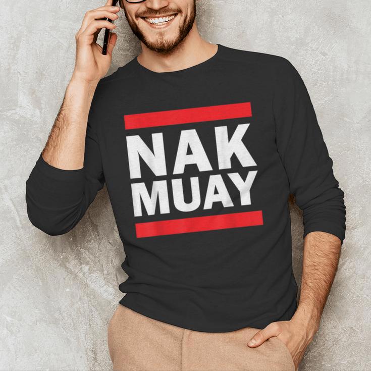 Nak Muay Thai Kickboxing MMA Men's Long Sleeve T-Shirt Nak Muay Thai Kickboxing MMA Men's Long Sleeve T-Shirt