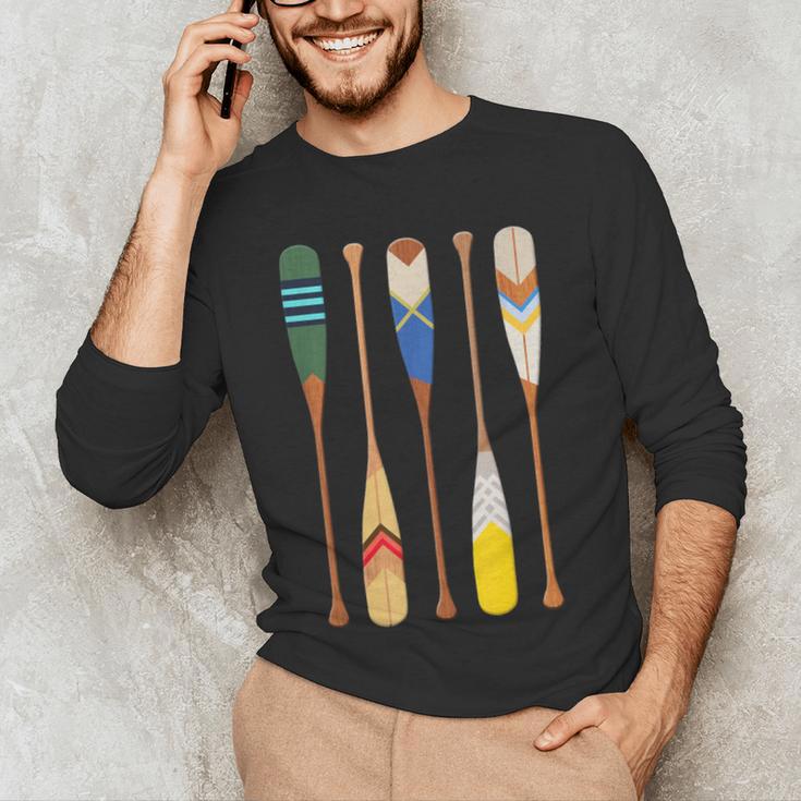 Paddle Canoe Men's Long Sleeve T-Shirt Paddle Canoe Men's Long Sleeve T-Shirt