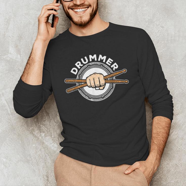 Percussion Drum Sticks Drummer Quote Drum Kit T-Shirt Men's Long Sleeve T-Shirt Percussion Drum Sticks Drummer Quote Drum Kit T-Shirt Men's Long Sleeve T-Shirt
