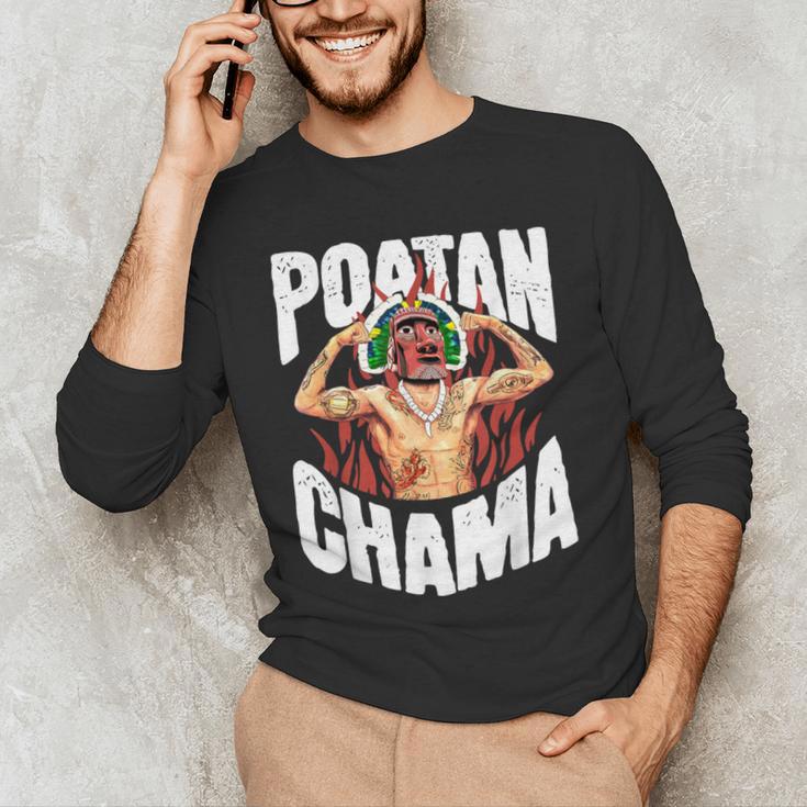 POATAN CHAMA MMA Fan JJB Boxing Muay Thai Kickboxing Men's Long Sleeve T-Shirt
