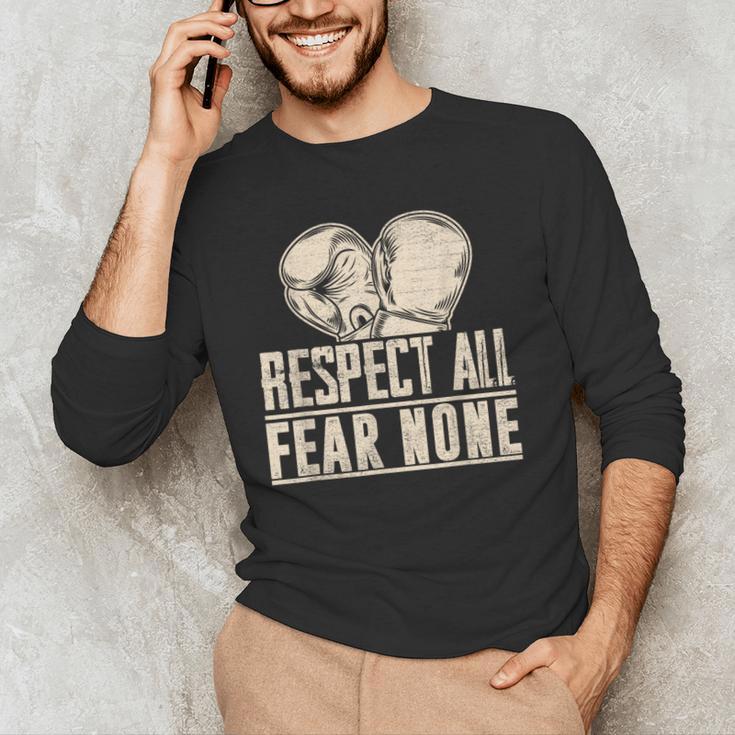 Respect All Fear None Muay Thai Men's Long Sleeve T-Shirt Respect All Fear None Muay Thai Men's Long Sleeve T-Shirt