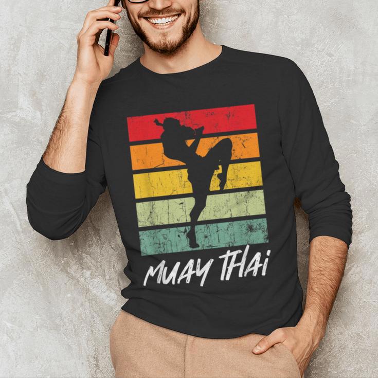 Retro Muay Thai Vintage MMA Martial Arts Thailand Boxing Men's Long Sleeve T-Shirt Retro Muay Thai Vintage MMA Martial Arts Thailand Boxing Men's Long Sleeve T-Shirt