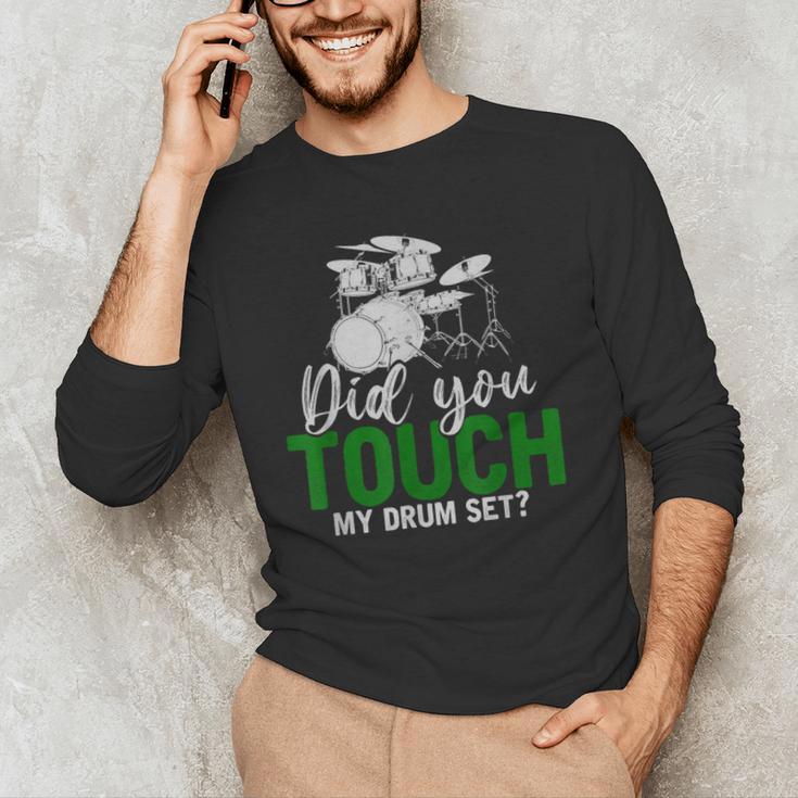 Rock Musical Instrument Band Drummer Drum Kit Men's Long Sleeve T-Shirt Rock Musical Instrument Band Drummer Drum Kit Men's Long Sleeve T-Shirt