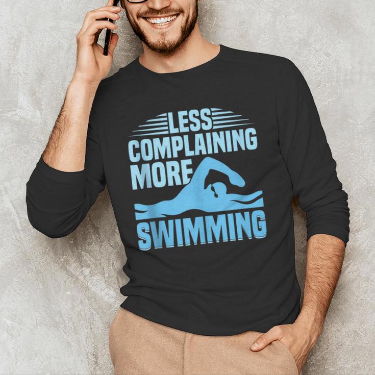 Swim Coach Swim Training Swimming Sport Men's Long Sleeve T-Shirt Swim Coach Swim Training Swimming Sport Men's Long Sleeve T-Shirt