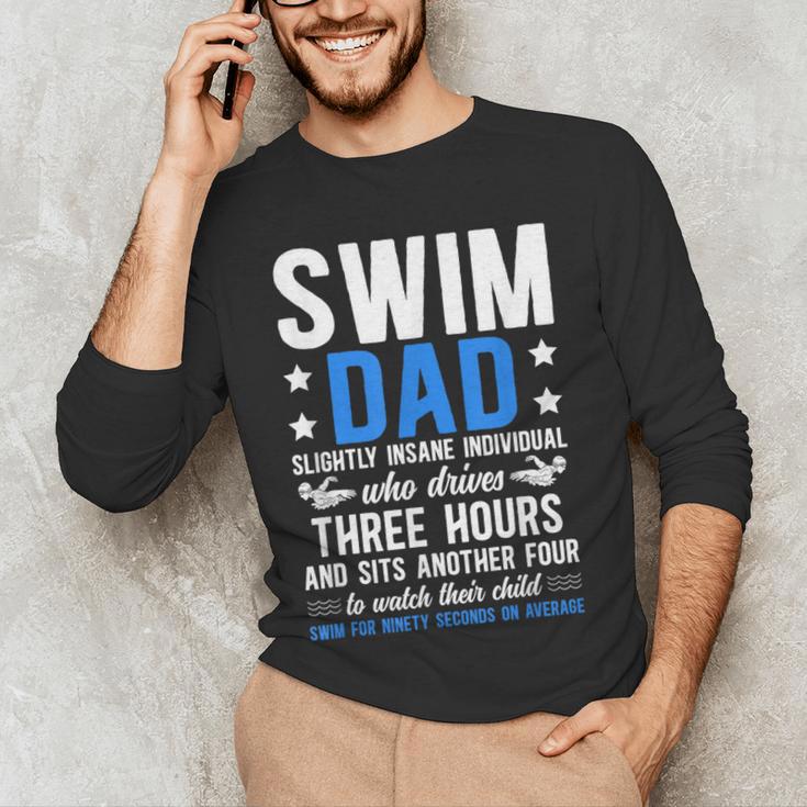 Swim Dad Definition Dad Of A Swimmer Father Swimming Dad Men's Long Sleeve T-Shirt Swim Dad Definition Dad Of A Swimmer Father Swimming Dad Men's Long Sleeve T-Shirt