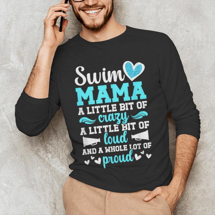 Swim Mama Proud Swimming Mom Of A Swimmer Mother Swim Mom Men's Long Sleeve T-Shirt Swim Mama Proud Swimming Mom Of A Swimmer Mother Swim Mom Men's Long Sleeve T-Shirt