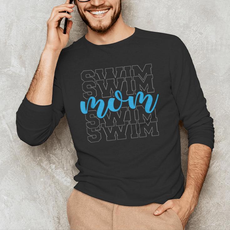 Swim Mom For Mothers Swimming Men's Long Sleeve T-Shirt Swim Mom For Mothers Swimming Men's Long Sleeve T-Shirt