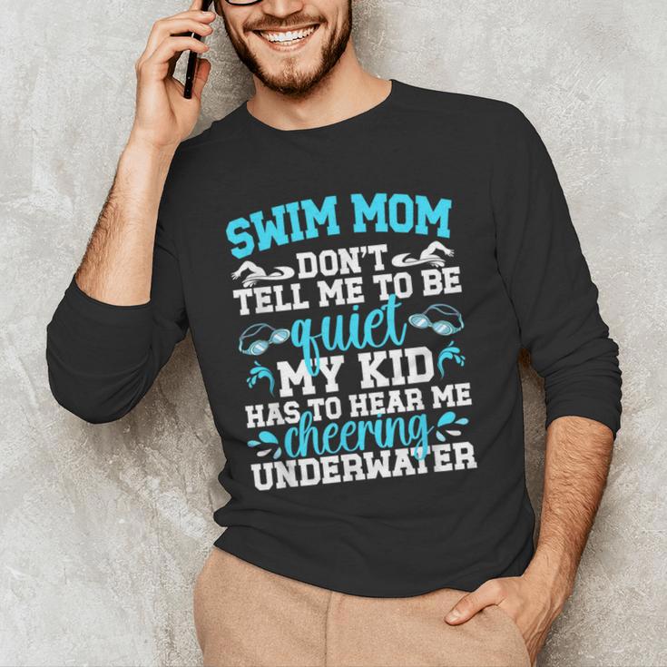Swim Mom Swimming Mom Of A Swimmer Mama Men's Long Sleeve T-Shirt Swim Mom Swimming Mom Of A Swimmer Mama Men's Long Sleeve T-Shirt
