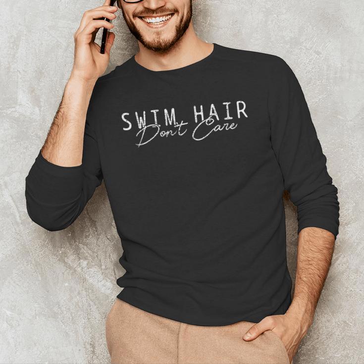 Swim Swimming Tshirt Swim Hair Men's Long Sleeve T-Shirt Swim Swimming Tshirt Swim Hair Men's Long Sleeve T-Shirt