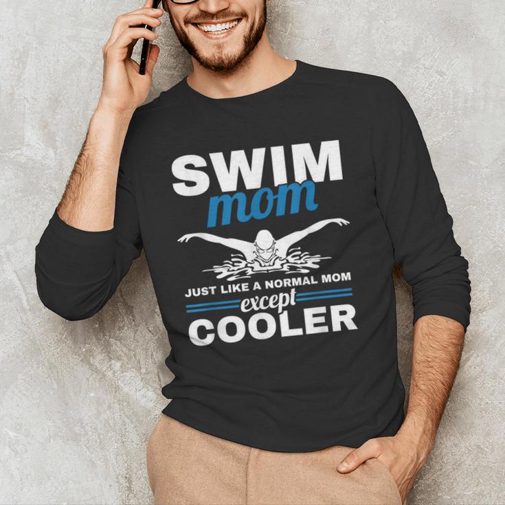 Swimmer Mother Swimming Women Swim Mom Like A Normal Mom Men's Long Sleeve T-Shirt Swimmer Mother Swimming Women Swim Mom Like A Normal Mom Men's Long Sleeve T-Shirt