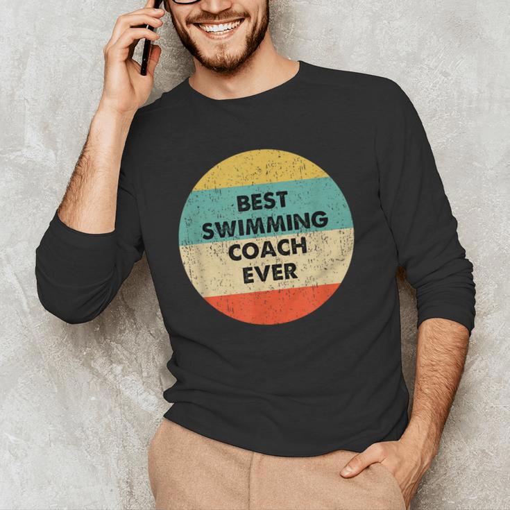 Swimming Coach Men's Long Sleeve T-Shirt Swimming Coach Men's Long Sleeve T-Shirt