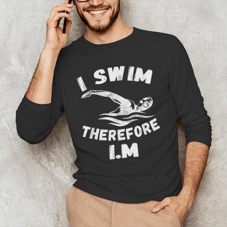 Swimming Competitive Freestyle Swim For Swimmer Men's Long Sleeve T-Shirt