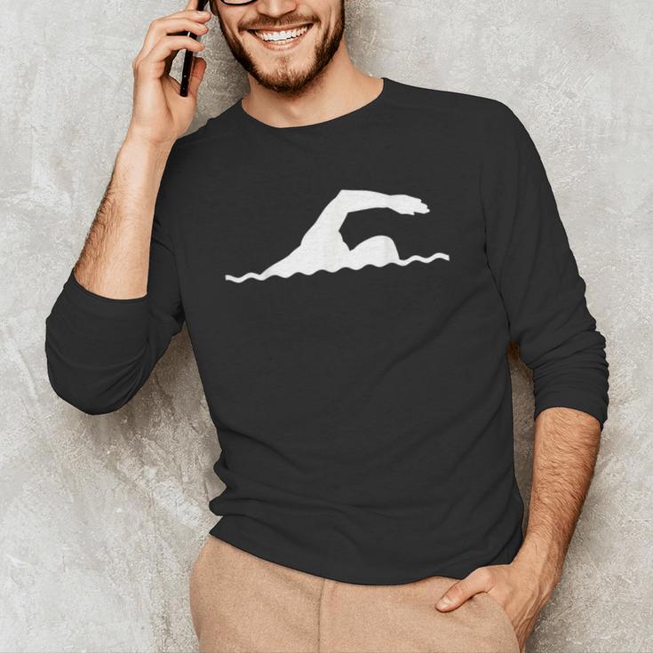 Swimming Float Men's Long Sleeve T-Shirt Swimming Float Men's Long Sleeve T-Shirt
