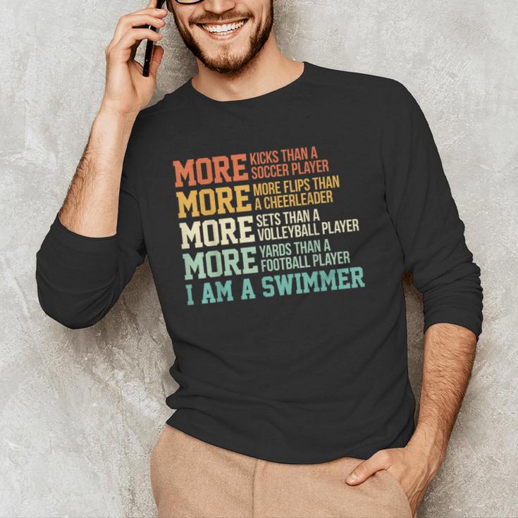 Swimming Saying Swim Swimmer Men's Long Sleeve T-Shirt