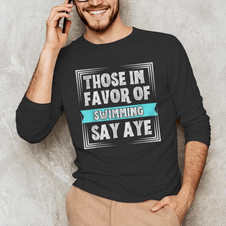 Swimming Swim Swimmer Men's Long Sleeve T-Shirt