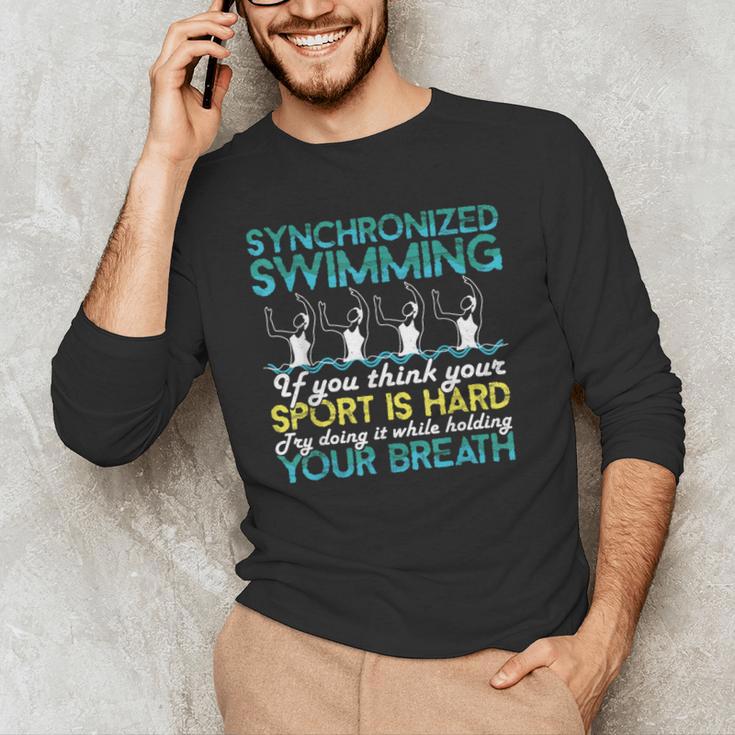 Synchronized Swimming Shirt Synchro Swimmer Artistic Men's Long Sleeve T-Shirt Synchronized Swimming Shirt Synchro Swimmer Artistic Men's Long Sleeve T-Shirt