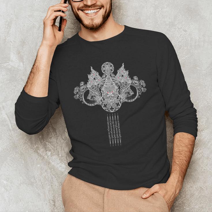 Thai Sak Yant Tattoo Muay Thai Art Men's Long Sleeve T-Shirt