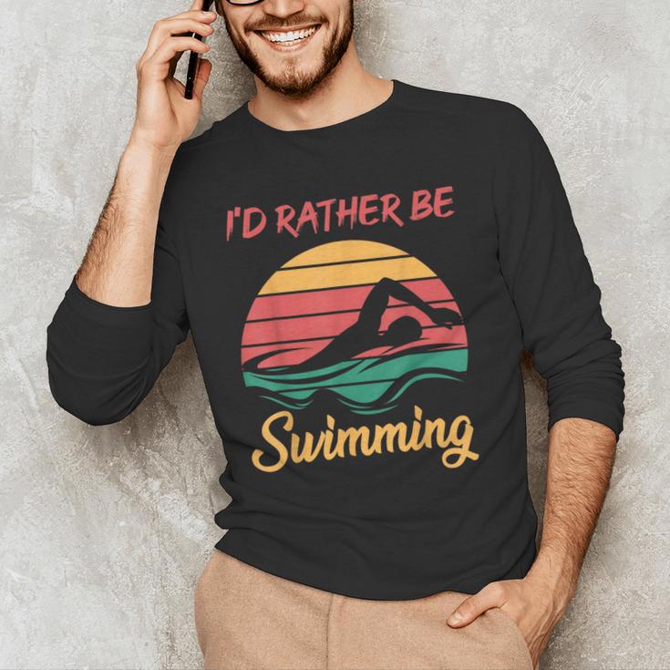 Water Rat Water Sports Hobby Swimming Club Swimming Men's Long Sleeve T-Shirt Water Rat Water Sports Hobby Swimming Club Swimming Men's Long Sleeve T-Shirt