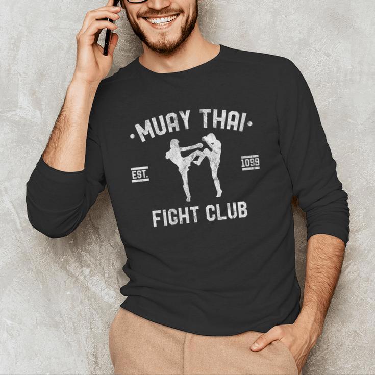 Women's Muay Thai Fight Club Kickboxing Fighters W Men's Long Sleeve T-Shirt Women's Muay Thai Fight Club Kickboxing Fighters W Men's Long Sleeve T-Shirt