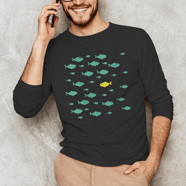 Women's Swimming Against The Current Motivational Inspiration Men's Long Sleeve T-Shirt Women's Swimming Against The Current Motivational Inspiration Men's Long Sleeve T-Shirt