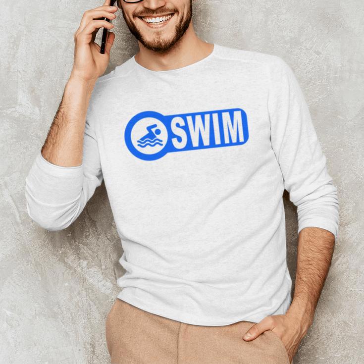 2 Sided Print Swimming Teacher Swim Instructor Swim Lessons Men's Long Sleeve T-Shirt 2 Sided Print Swimming Teacher Swim Instructor Swim Lessons Men's Long Sleeve T-Shirt