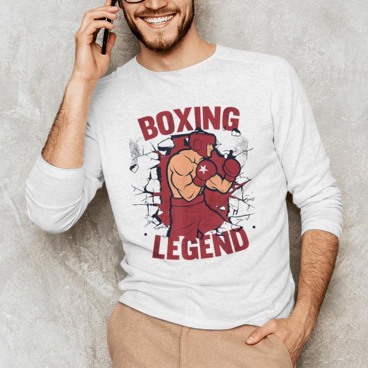 Boxing Legend Professional Boxer Muay Thai Boxing Men's Long Sleeve T-Shirt Boxing Legend Professional Boxer Muay Thai Boxing Men's Long Sleeve T-Shirt