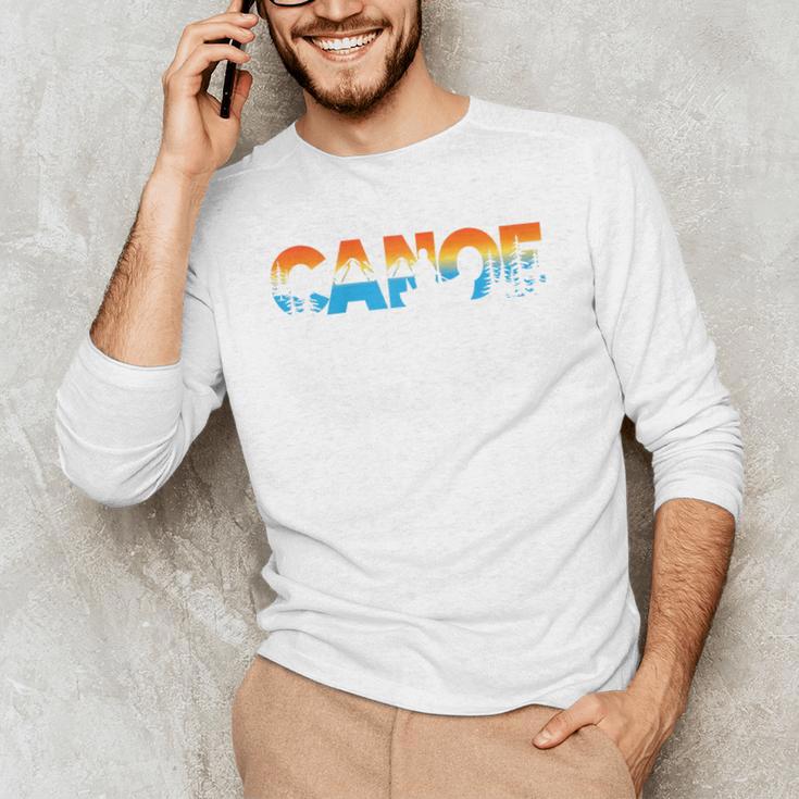 Canoe Canoeing Retro Canoe Raglan Baseball Tee Men's Long Sleeve T-Shirt