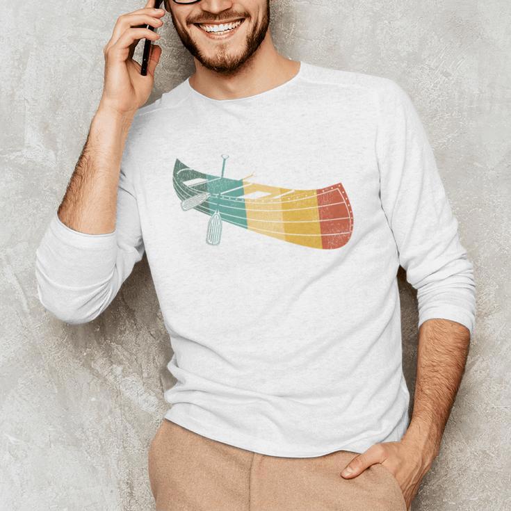 Canoe Canoeing Retro Vintage Men's Long Sleeve T-Shirt