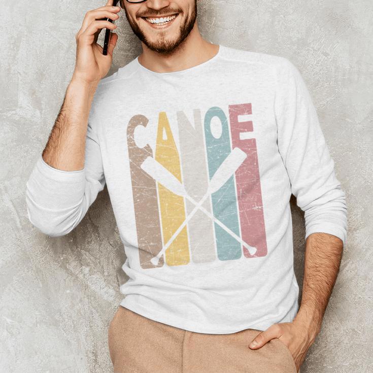 Canoe Vintage Canoeing Retro Canoe Paddling Men's Long Sleeve T-Shirt