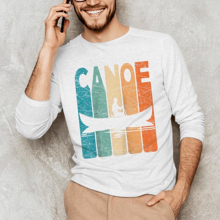 Canoe Vintage Canoeing Retro Canoe Paddling Raglan Baseball Tee Men's Long Sleeve T-Shirt