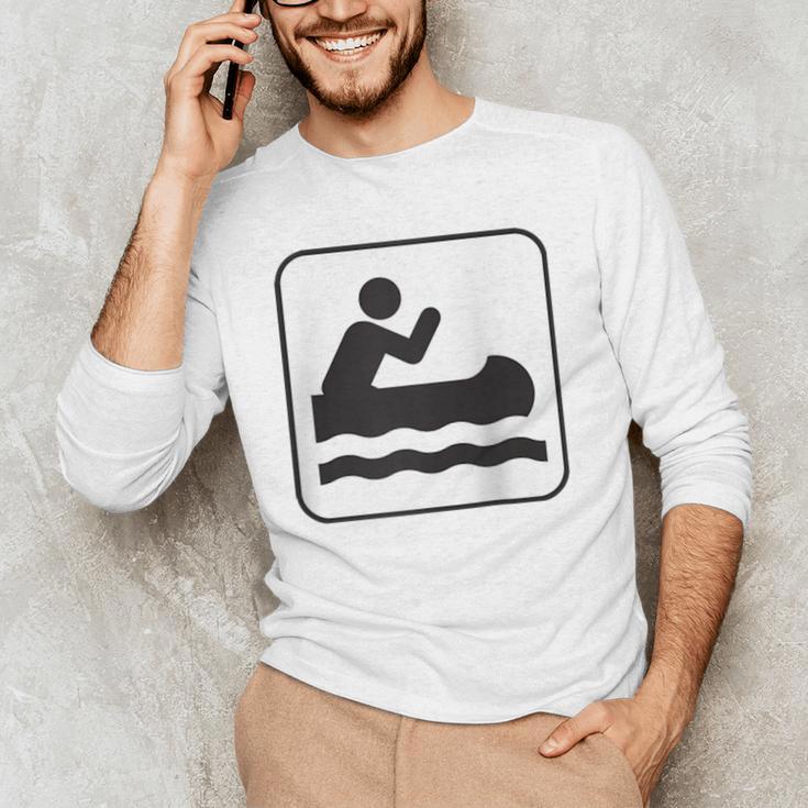 Cool Outdoor Water Sport Canoe Raglan Baseball Tee Men's Long Sleeve T-Shirt